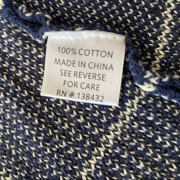 MODCLOTH Sweater Blue White Cardigan Checkered Grid Long Oversized Comfy Size L - Picture 4 of 8